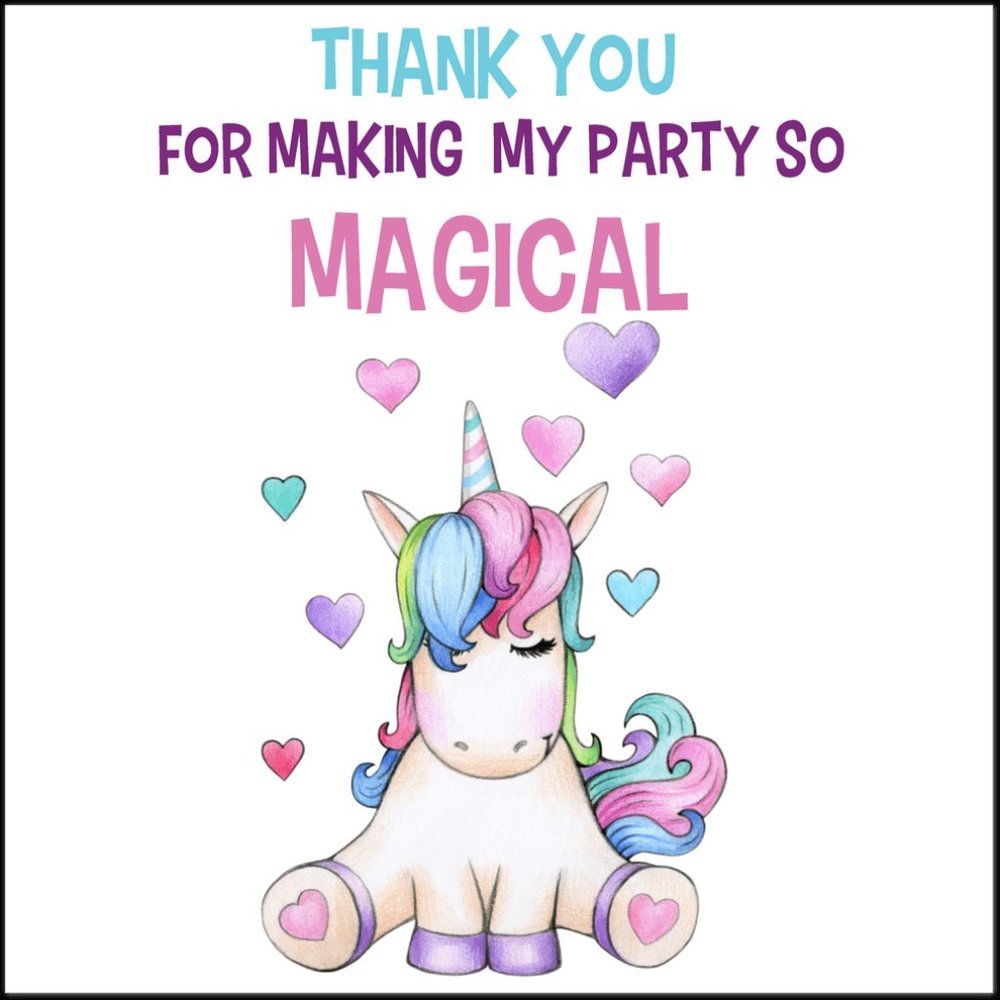 Thank you for coming to my party stickers